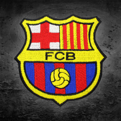 Football Club Barcelona FCB besticktes Bügelbild / Klett-Aufnäher
